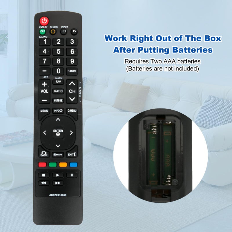 Vinabty AKB72915206 AKB72914240 Replaced Remote Control fit for LG TV 22LE5500 26LE5300 26LE5500 32LE5300 37LE5300 42LE5300 47LE5300 55LE7300 32LD420 42LD420 47LD420 32LD450 37LD450 42LD450 47LD520 55LD520 - Image 4